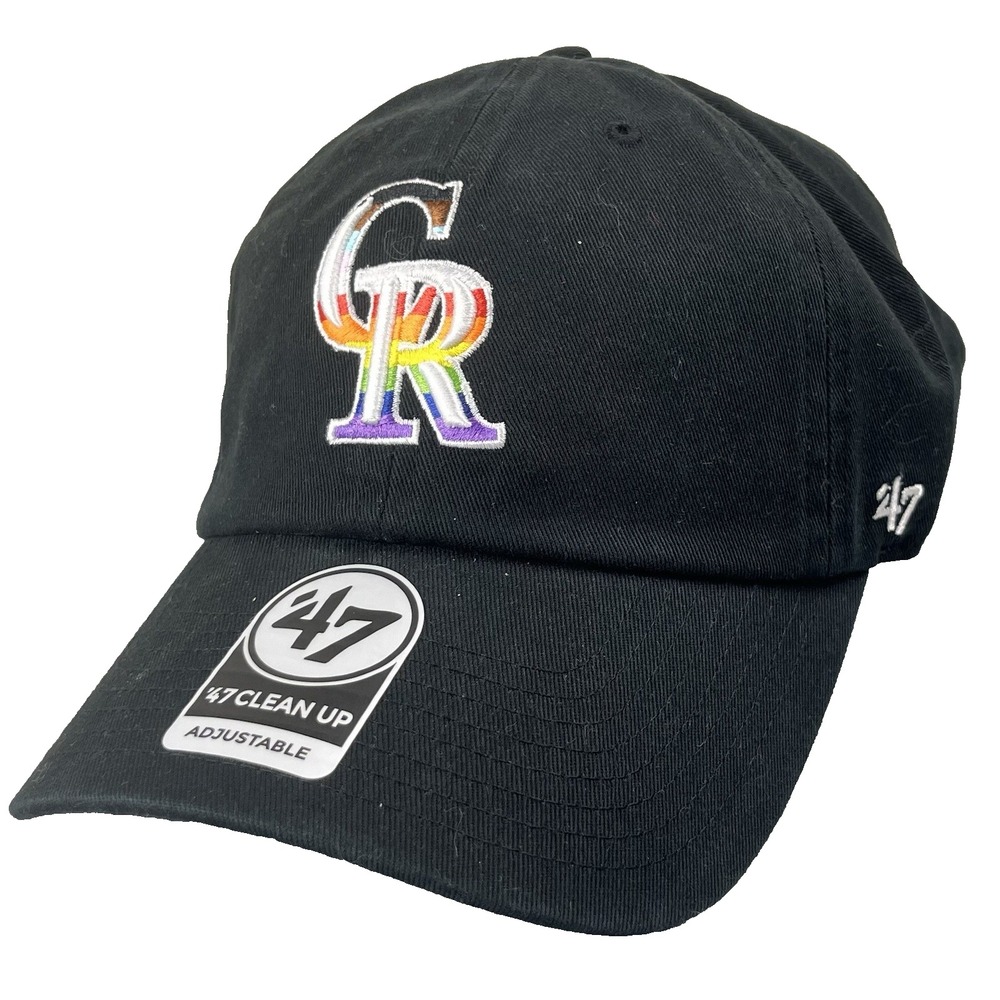 Colorado Rockies 47 Brand Hat Cap Strap Back MLB Baseball Pride Rainbow‎ NEW